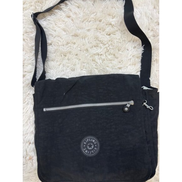 Kipling 2 Black Bags Adjustable Straps Multiple Compartments Messenger Crossbody - Picture 4 of 16